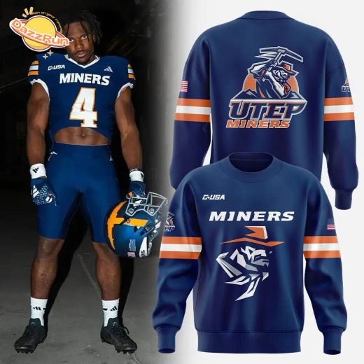 Limited Edition UTEP Football Navy Blue Uniform Sweatshirt – 2024