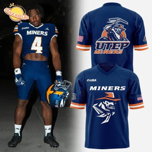 Limited Edition UTEP Football Uniform Navy Blue Football Jersey – 2024 Exclusive