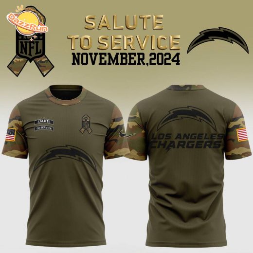 Los Angeles Chargers 2024 Nike Camo Salute to Service Shirt – Men’s Edition