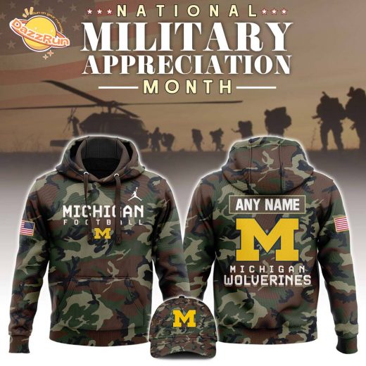 Michigan Football 2024 Military Appreciation Club Pullover Hoodie – Team Spirit Edition