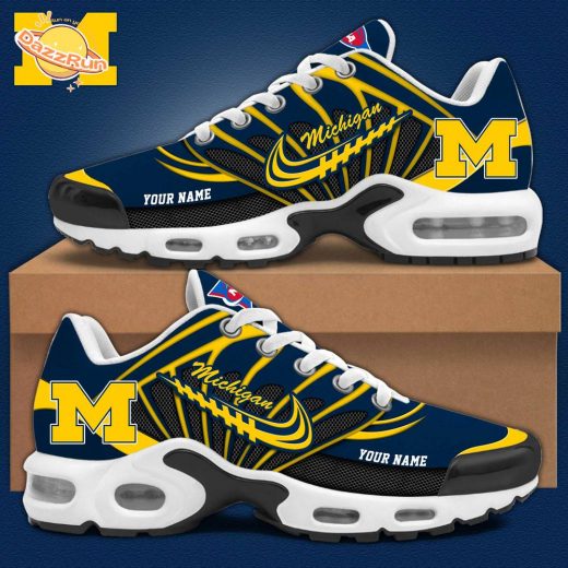 Michigan Football Personalized Air Max Plus Sneakers – Custom Design