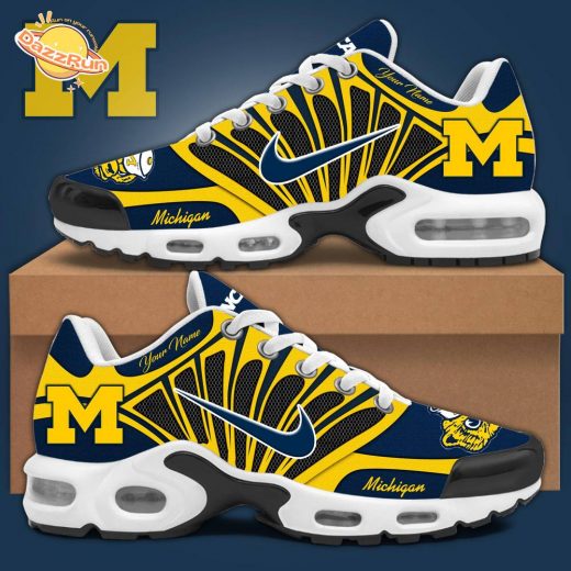 Michigan Football Personalized Air Max Plus Sneakers – Custom Team Edition