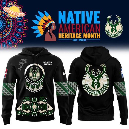 Milwaukee Bucks NBA 2024 Native American Heritage Month Premium Limited Hoodie – Basketball Tribute Edition