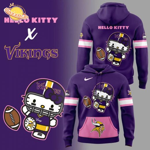 Minnesota Vikings x Hello Kitty 2024 Nike Hoodie – Limited Edition