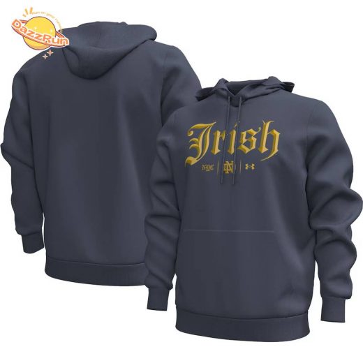 Navy Notre Dame Fighting Irish 2024 Shamrock Series Essential Hoodie