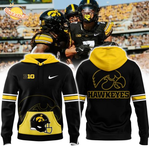 Nike Iowa Hawkeye Yellow Football 2024 Pullover Hoodie – Men’s Edition