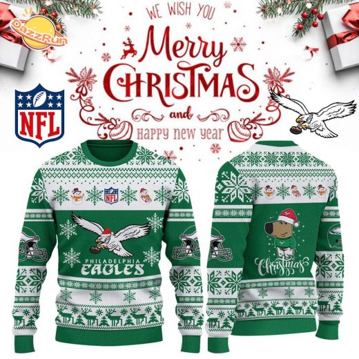 Philadelphia Eagles “Chill Guy” Christmas Knitted Sweater 2024