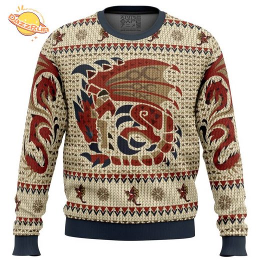 Rathalos Monster Hunter Ugly Christmas Sweater – Holiday Hunt Edition