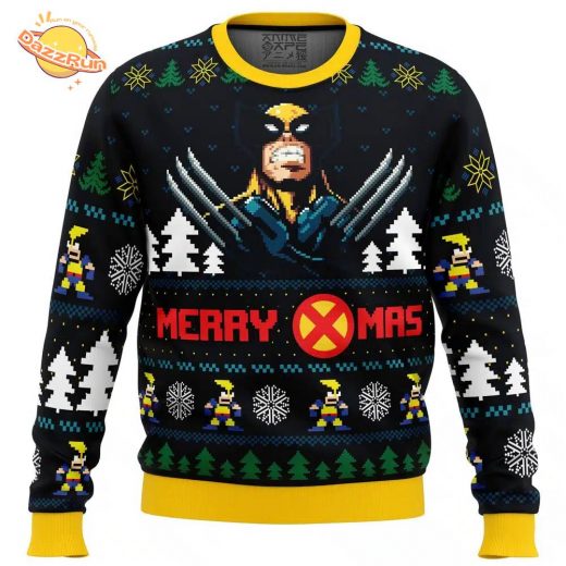 Santa Claws Wolverine Marvel Ugly Christmas Sweater – X-Men Holiday Special