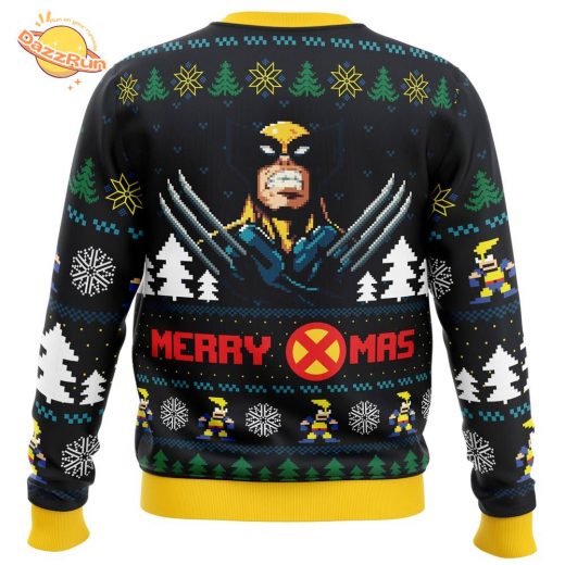 Santa Claws Wolverine Marvel Ugly Christmas Sweater – X-Men Holiday Special