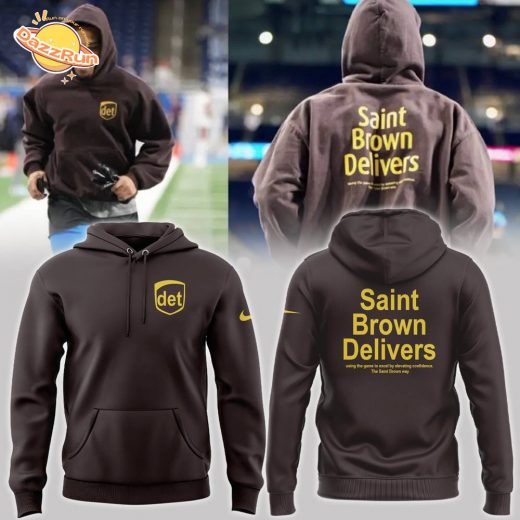 Special Edition New Saint Brown Delivers Detroit Lions Hoodie – NFL Christmas Collection