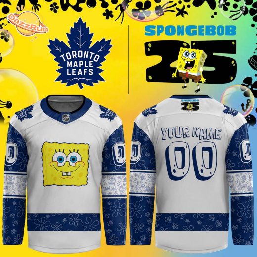 2024 Toronto Maple Leafs x SpongeBob 25th Anniversary Exclusive Personalized Jersey | Custom NHL Jersey