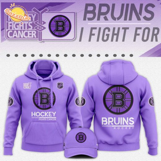 Boston Bruins Hockey Fights Cancer Unisex Hoodie | NHL Charity Cancer Hoodie