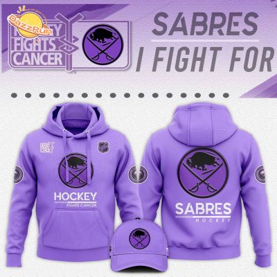 Buffalo Sabres Hockey Fights Cancer Unisex Hoodie | NHL Cancer Support Apparel