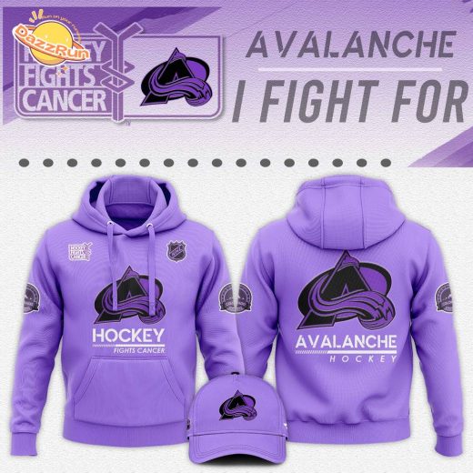 Colorado Avalanche Hockey Fights Cancer Unisex Hoodie | NHL Fight Against Cancer Hoodie