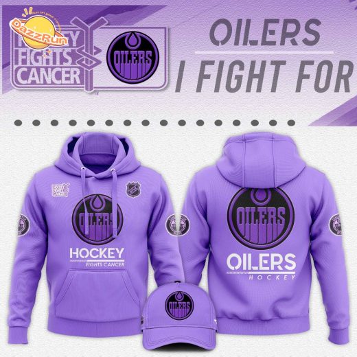 Edmonton Oilers Hockey Fights Cancer Unisex Hoodie | NHL Support Cancer Research