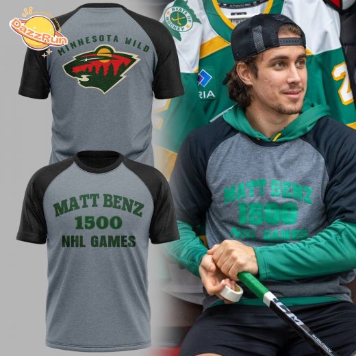 Limited Edition Minnesota Wild Matt Benz New Shirt 2024 | Personalized Minnesota Wild Player Shirt