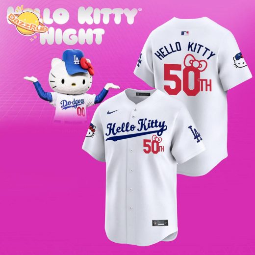 Los Angeles Dodgers x Hello Kitty 50th Anniversary Limited Edition Jersey | MLB Hello Kitty Dodgers Collaboration Jersey