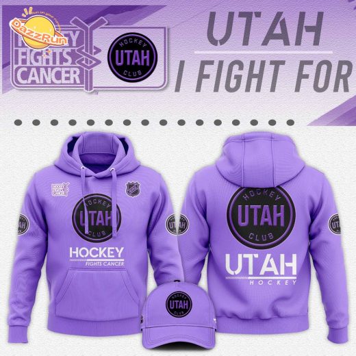 NHL Utah Hockey Fights Cancer Unisex Hoodie | NHL Cancer Awareness Apparel