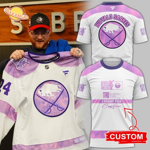 Special Buffalo Sabres Hockey Fights Cancer Custom T-shirt | Personalized NHL Cancer Support Shirt