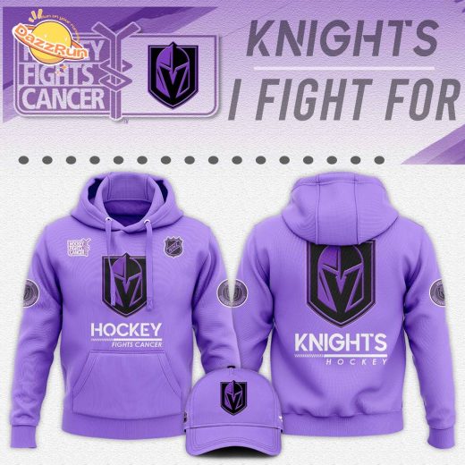 Vegas Golden Knights Hockey Fights Cancer Unisex Hoodie | NHL Charity Hoodie