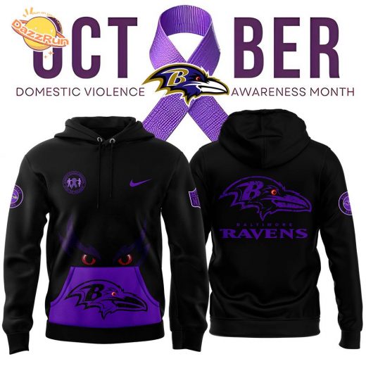 Baltimore Ravens Men’s Nike Black 2024 Domestic Violence Awareness Month Hoodie