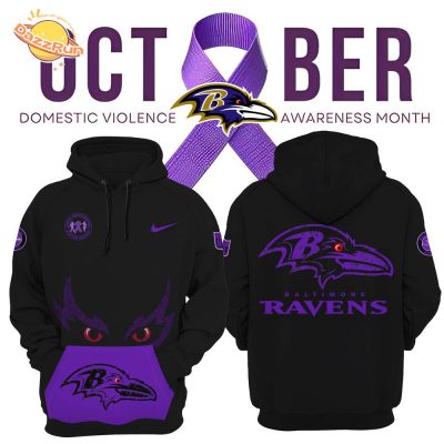 Baltimore Ravens Women’s Nike Black 2024 Domestic Violence Awareness Month Hoodie