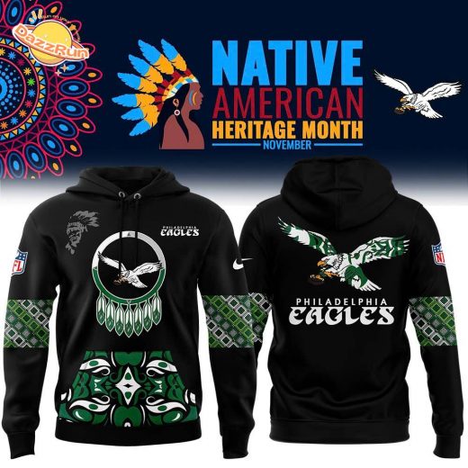 Philadelphia Eagles Men’s Nike 2024 Native American Heritage Month Premium Limited Pullover Hoodie