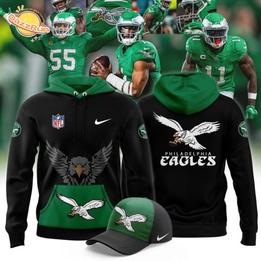 Philadelphia Eagles Unisex Nike Green 2024 Throwback Hoodie