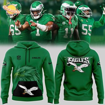 Philadelphia Eagles Unisex Nike Kelly Green 2024 Throwback Special Edition Hoodie