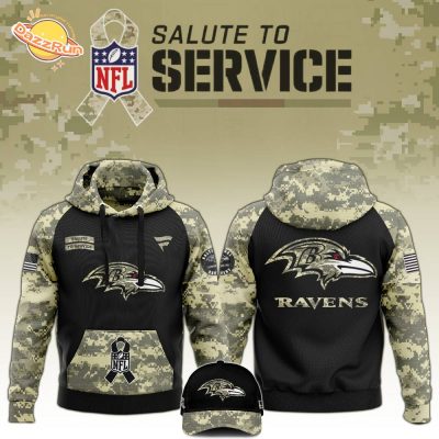 Baltimore Ravens 2024 Salute to Service Limited Edition Hoodie – NFL Military Support