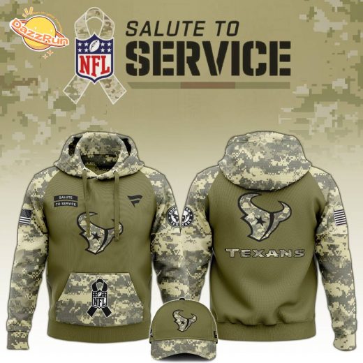 Houston Texans 2024 Camo Salute to Service Limited Edition Hoodie – Camouflage Apparel