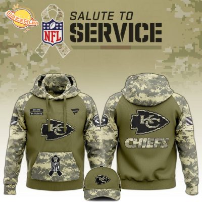 Kansas City Chiefs 2024 Camo Salute to Service Limited Edition Hoodie – Military Tribute