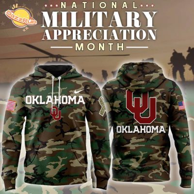 Oklahoma Sooners 2024 Camo Military Appreciation Club Hoodie – Salute to Service