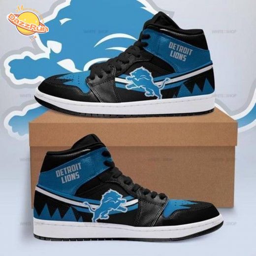 Special Edition Detroit Lions L Football Team Air Jordan 1 Sneakers