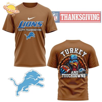 Premium Lions x Nike Thanksgiving 3D T-shirt 2024