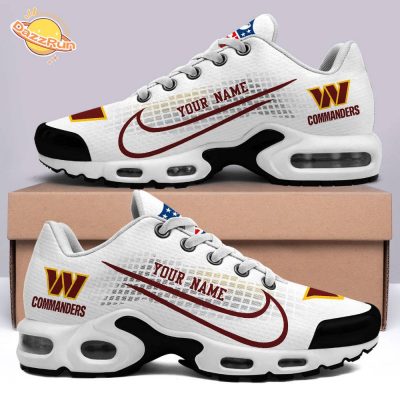 Washington Commanders White Air Max Plus Shoes Custom NFL Edition