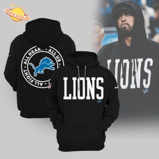 2024 New 3D Lions Black Hoodie – NFL Limited Edition