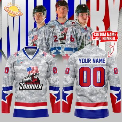 Adirondack Thunder x Military Jersey 2024 Custom Name and Number