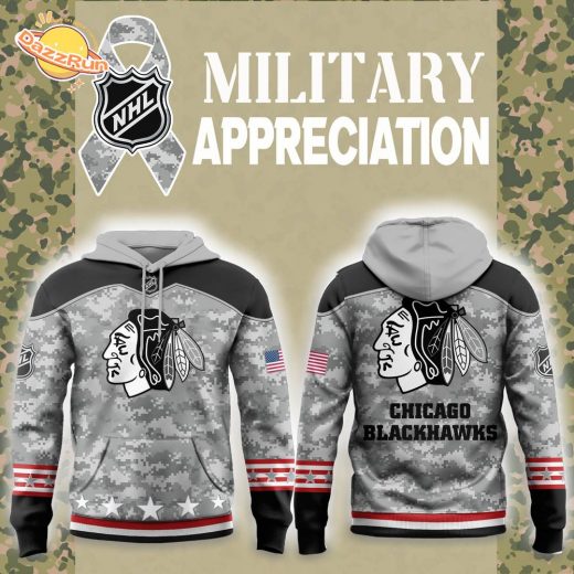 Chicago Blackhawks 2024 Military Appreciation Hoodie – NHL Team Apparel