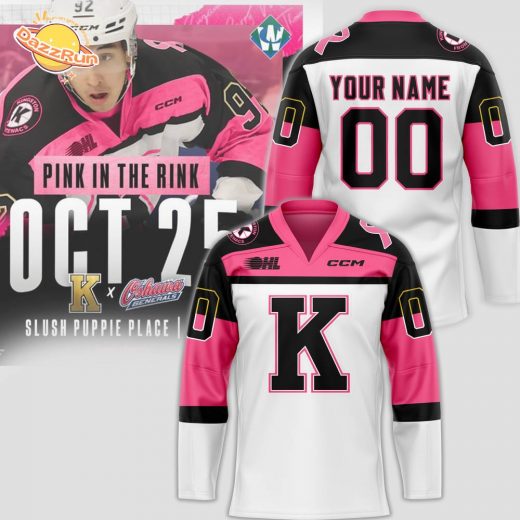 Kingston Frontenacs x Pink in the Rink Custom 2024 Jersey