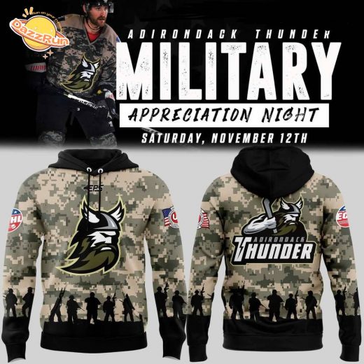 Limited Edition Adirondack Thunder x Military Appreciation Night November 12th Hoodie