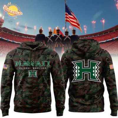 Limited Edition Hawaii Football Veteran Camo Hoodie 2024