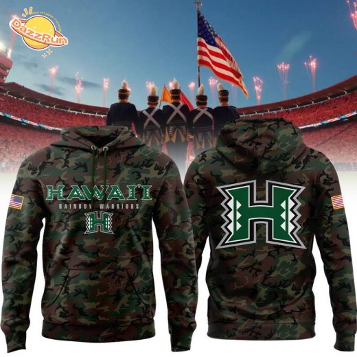 Limited Edition Hawaii Football Veteran Camo Hoodie 2024