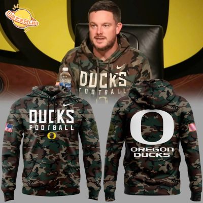 Limited Edition Military Oregon Ducks Veteran Camo Hoodie 2024