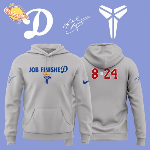 Los Angeles Dodgers Kobe Bryant Nike Gear Job Finished 8 In 24 Unisex Hoodie