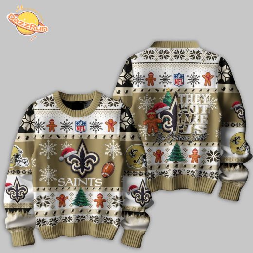 Premium They Not Like Us Saints NFL Ugly Sweater – Holiday Edition