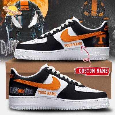 Tennessee Volunteers Football Dark Mode Custom AF1 Sneaker – Personalized NCAA Footwear