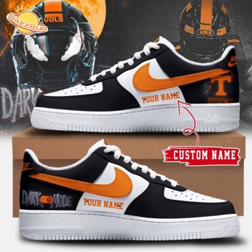 Tennessee Volunteers Football Dark Mode Custom AF1 Sneaker – Personalized NCAA Footwear