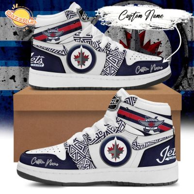 Winnipeg Jets AJ1 Shoes Custom Name – Personalized NHL Footwear